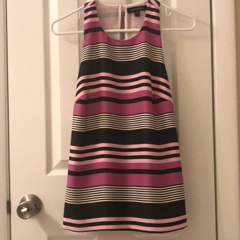 banana republic polyester striped top,  XS